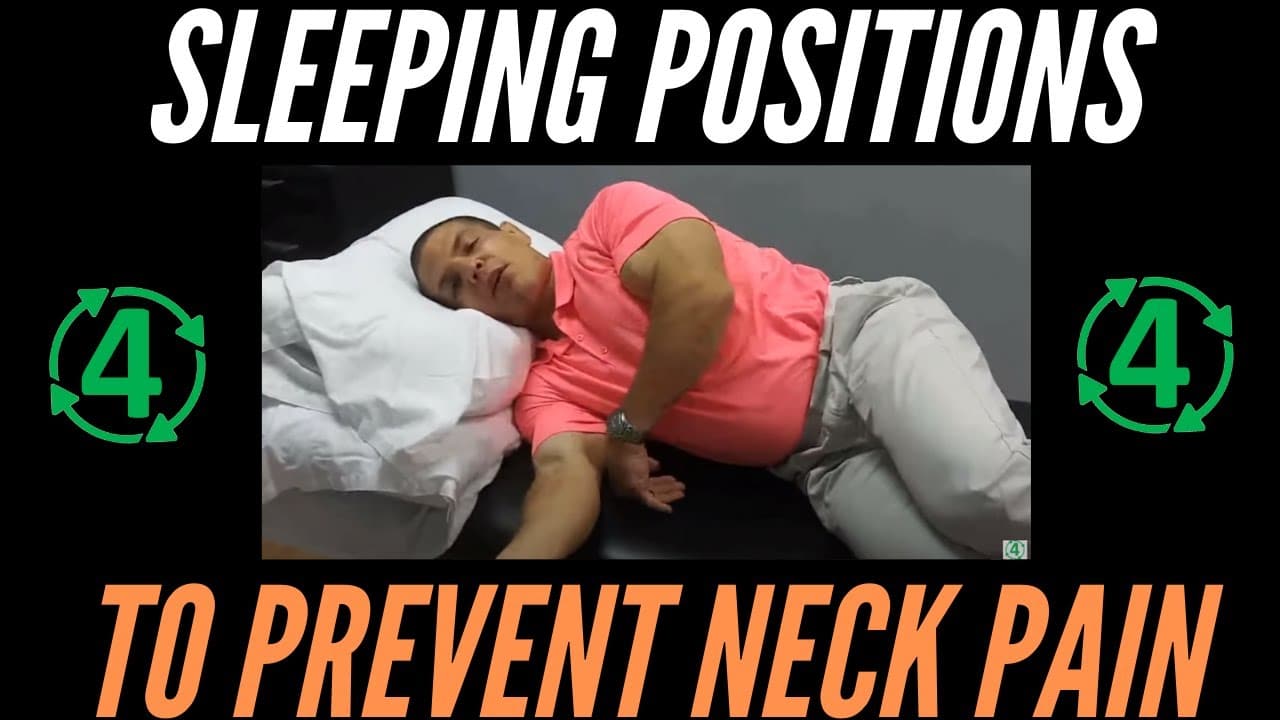 Sleeping positions to relieve neck pain