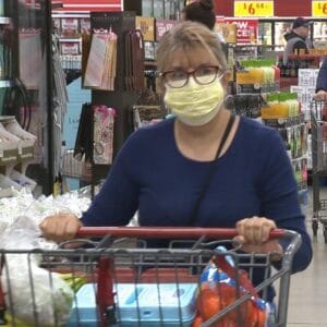 grocery cart facemask