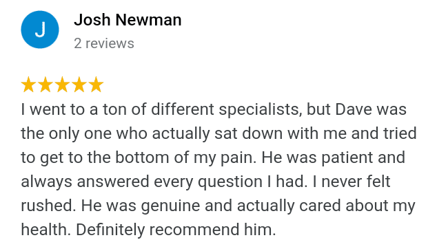 Josh 5 Star Review pain specialist
