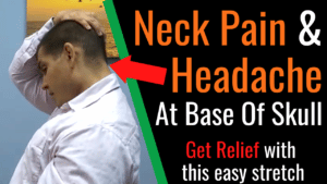 Stretching like this helps if you have bilateral cervical spinal stenosis of your neck.