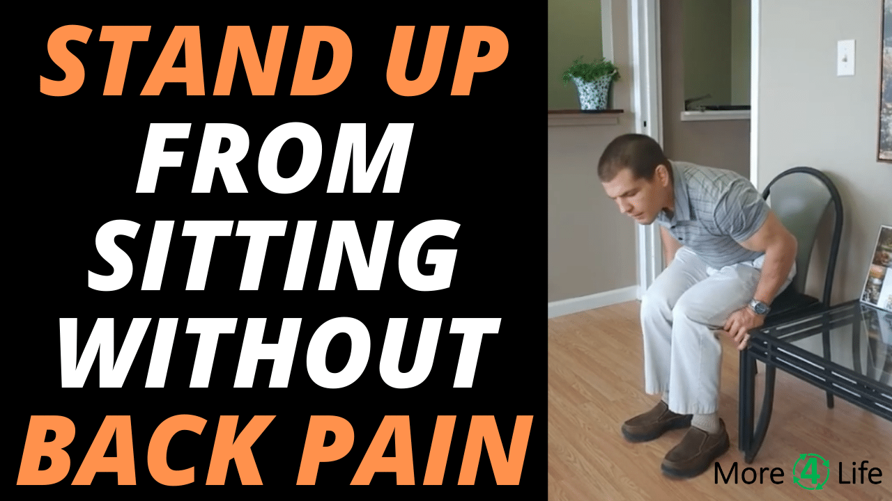 stand up straight from sitting without lower back pain