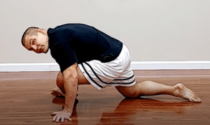 the pigeon pose is a great yoga pose for lower back pain