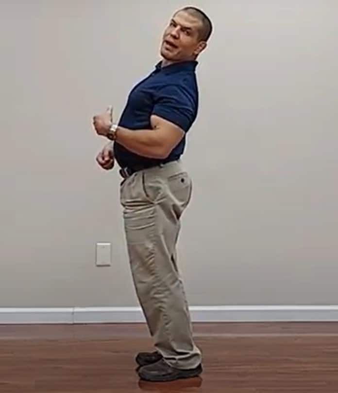 standing extension lower back pain stretch
