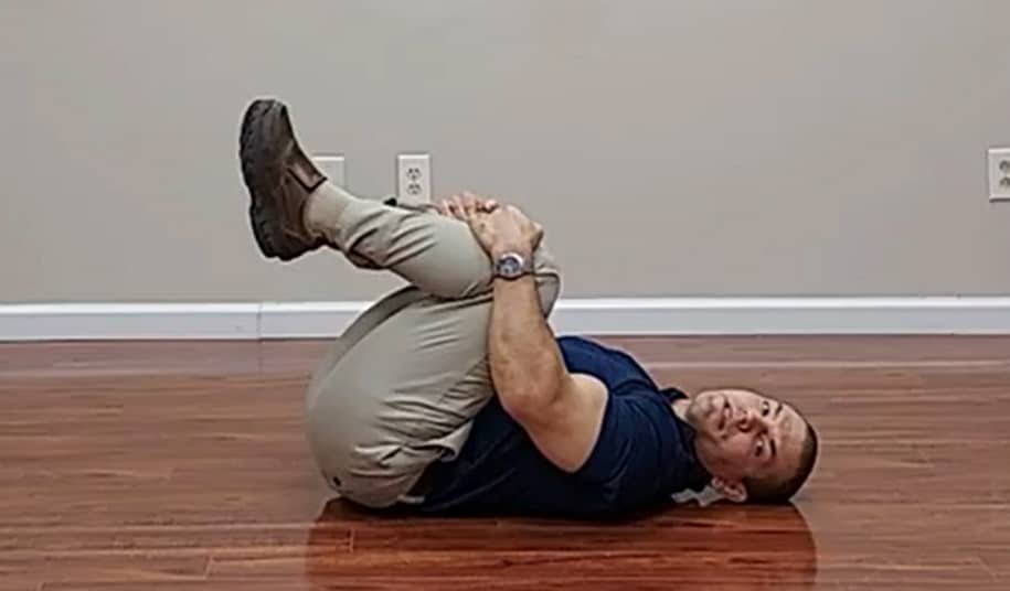 double knees to chest lower back pain stretch