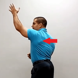 If you can't lift your arm above your shoulder without pain, your shoulder blade your shoulder blade might not be moving properly.