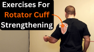 Rotator cuff strengthening exercises can help prevent a catch in shoulder