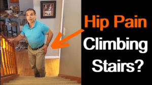 Doing minisquats is a good exercise for people with hip arhtritis to be able to climb stairs more comfortably.