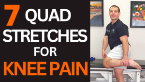 doing quad stretches can help pain in front of knee above and below your kneecap