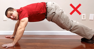 Hands too far forward can cause shoulder pain doing push-ups