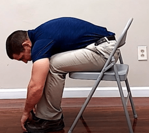 seated lumbar flexion can help some people with herniated or bulging discs