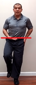 pelvis level single leg stance exercise for hip arthritis