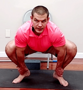 deep squat stretch for lower back pain and hip mobility