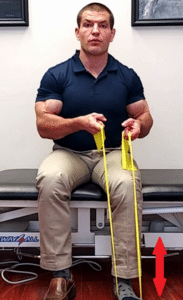 Assited ankle dorsiflexion exercise for foot drop