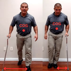 How To Use A Cane To Walk - Center of Gravity