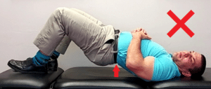bridge lower back pain home exercises done wrong