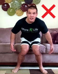 knee valgus standing up from sitting on couch