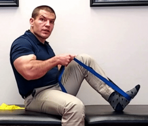 soleus stretching exercise for foot drop