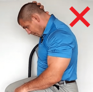 assisted neck flexion exercise wrong