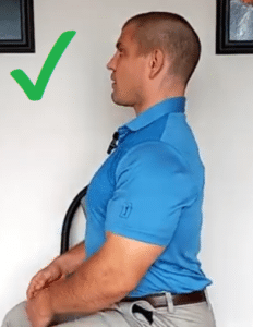 chin tuck exercise for cervical degenerative disc disease - correct