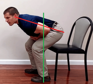 hip hinging when standing up can help decrease knee stiffness after sitting
