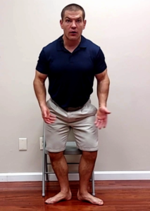 leg strengthening knee pain exercise - starting position