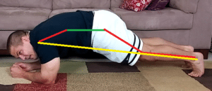 plank lower back pain home exercise step 2