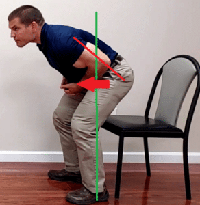 push hips forward to get up from sitting