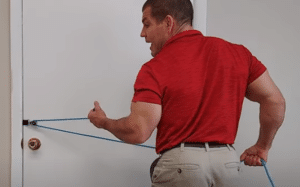 Shoulder pulley external rotation exercise