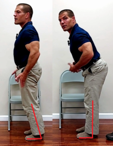 standing slightly forward bent can help prevent knee stiffness after standing if you have stiff calves