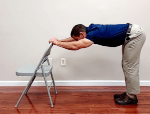 mid back pain relief exercise 2 - thoracic extension with chair