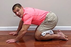 Quadruped knee flexion exercise if you knee feels tight when bending it