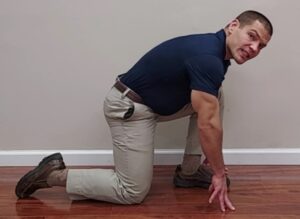 How to get up off floor with bad knees technique 1 step 1