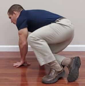 How to get up off floor with bad knees technique 2 step 2