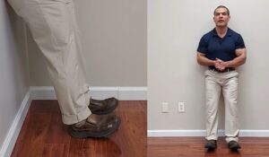 Tibialis anterior raise exercise to prevent tripping over your feet when walking