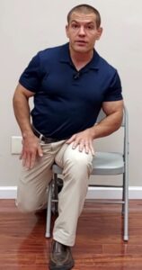 Seated hip flexor stretch