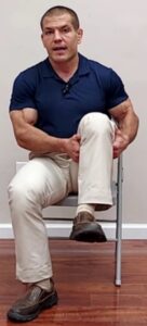 seated hip flexor exercise