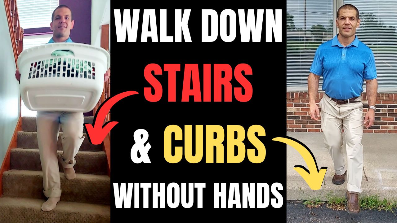 Can't walk down stairs without holding on? Try this one simple exercise
